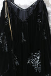 MUTEDANCE 24 Spring/Summer Velvet Embroidered Top MD-MD24SS43-HEI Black